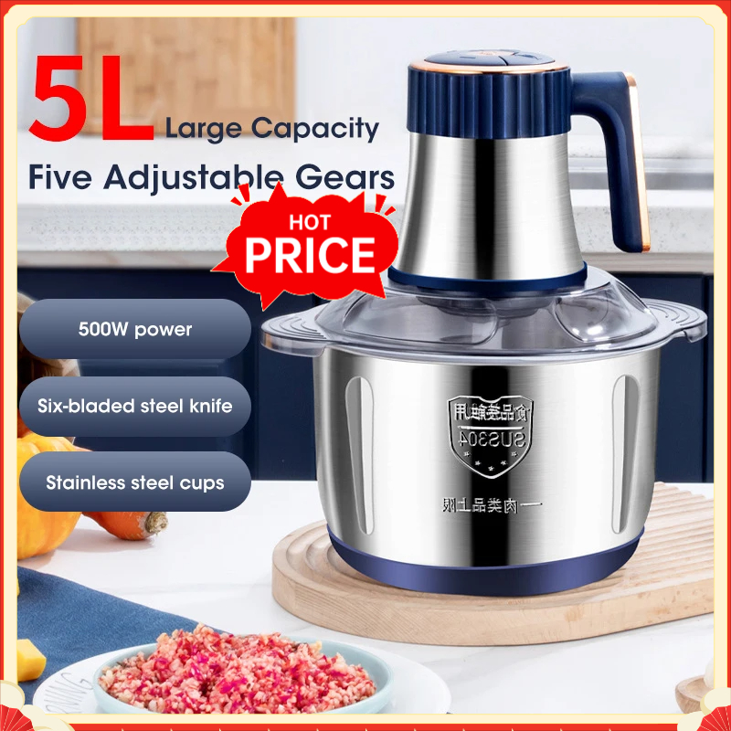 Baby Food Ingredients - Picadora de Carne Eléctrica de 5L,