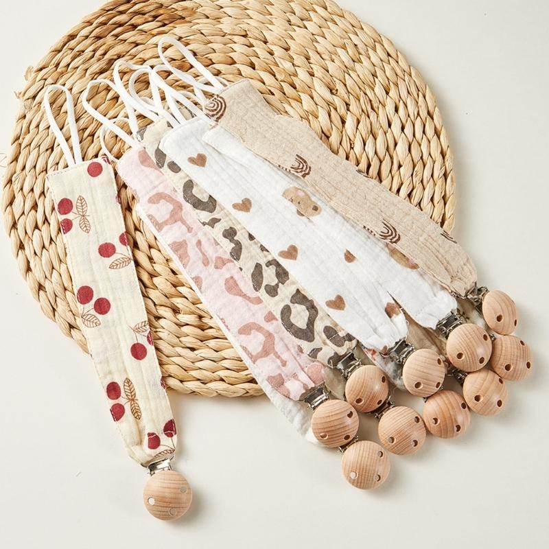 Baby Food Teether - Clip para chupete bebé J15U, cadena
