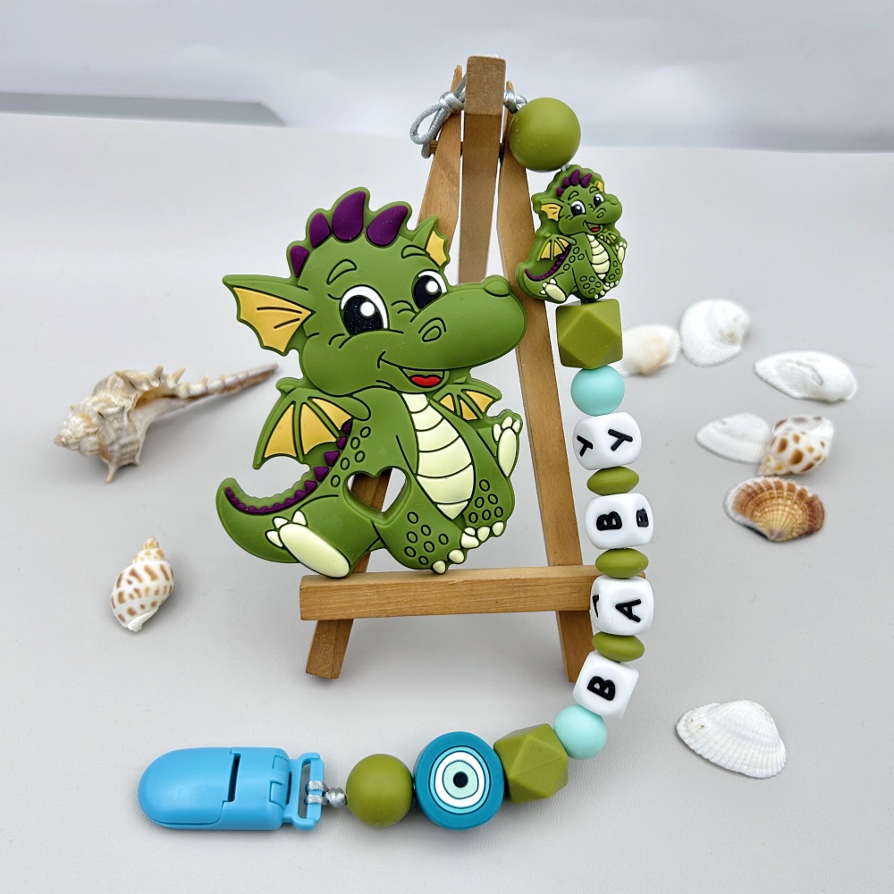 Baby Food Teether - Personalizado inglés ruso silicona letra nombre
