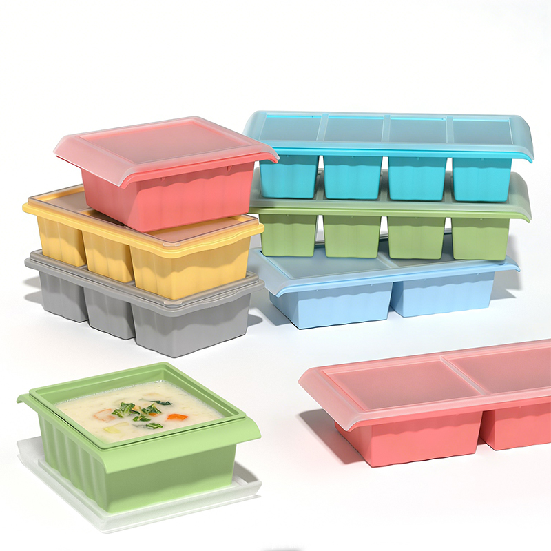 Baby Food Prep Containers - Molde de silicona grande para cubitos