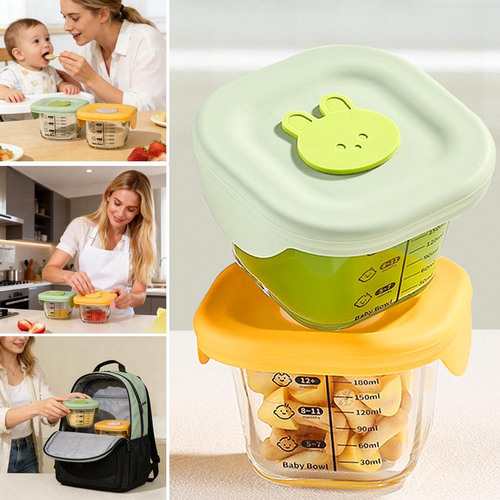 Baby Food Prep Containers - 2 Recipientes de Vidrio para Cocinar