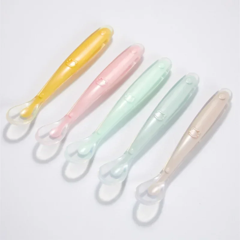 Baby Food Kit - Cuchara de silicona suave para bebé,