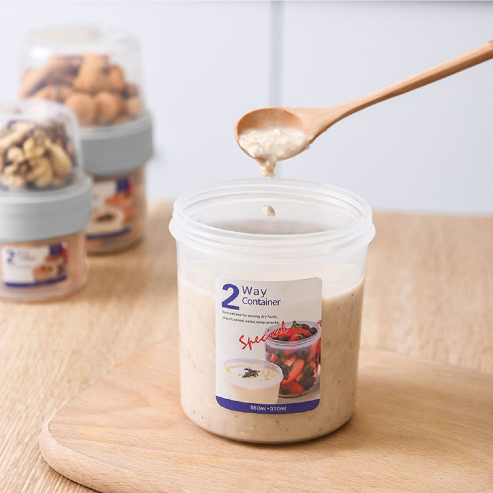 Baby Food Prep Containers - Contenedor Portátil de Doble Capa Hermético
