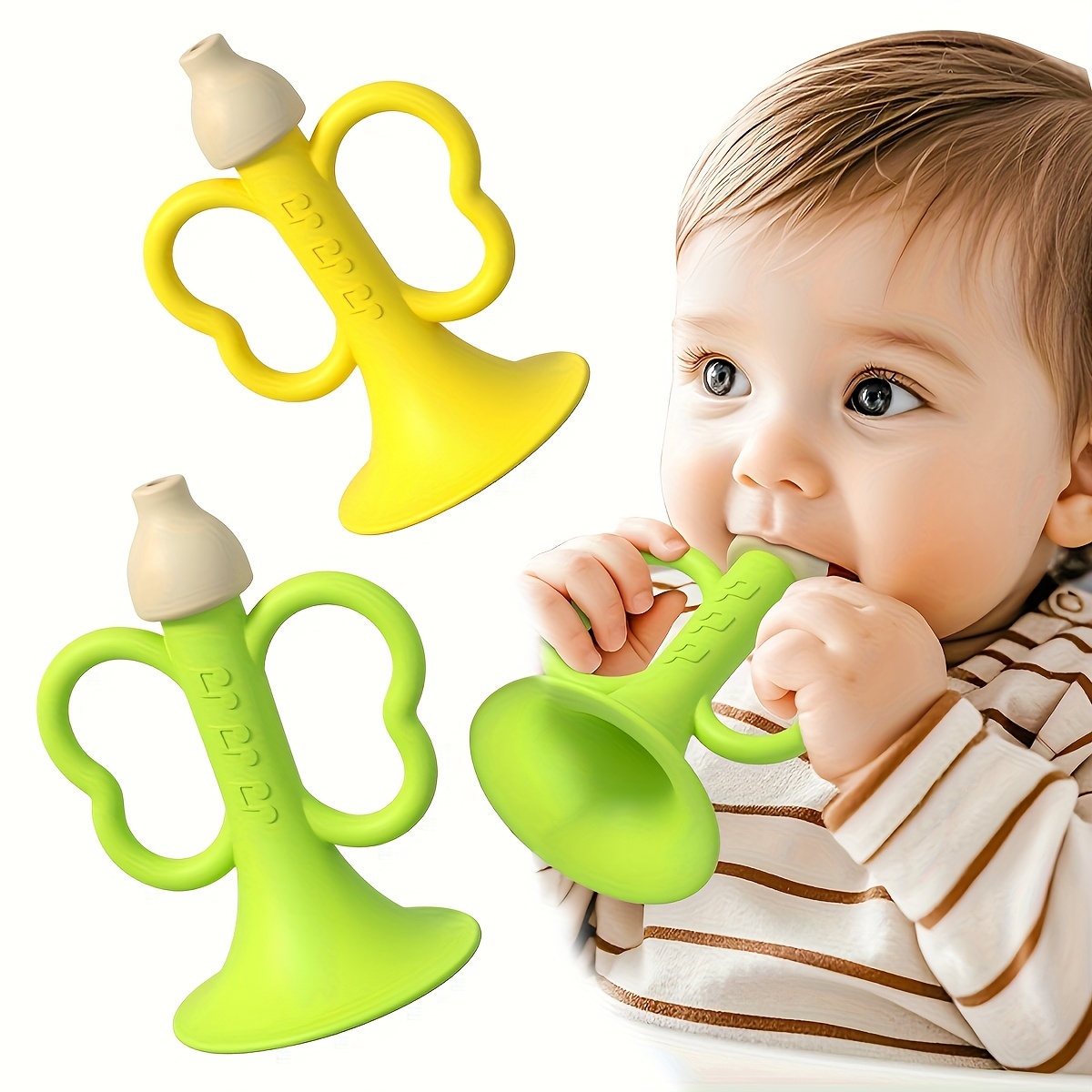 Baby Food Teether - Cuerno de dentición para bebé, juguete