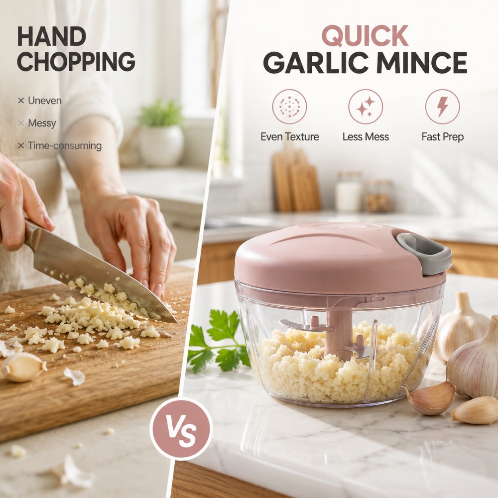 Picadora de ajo manual con cue - Baby Food With Meat reseña y precio